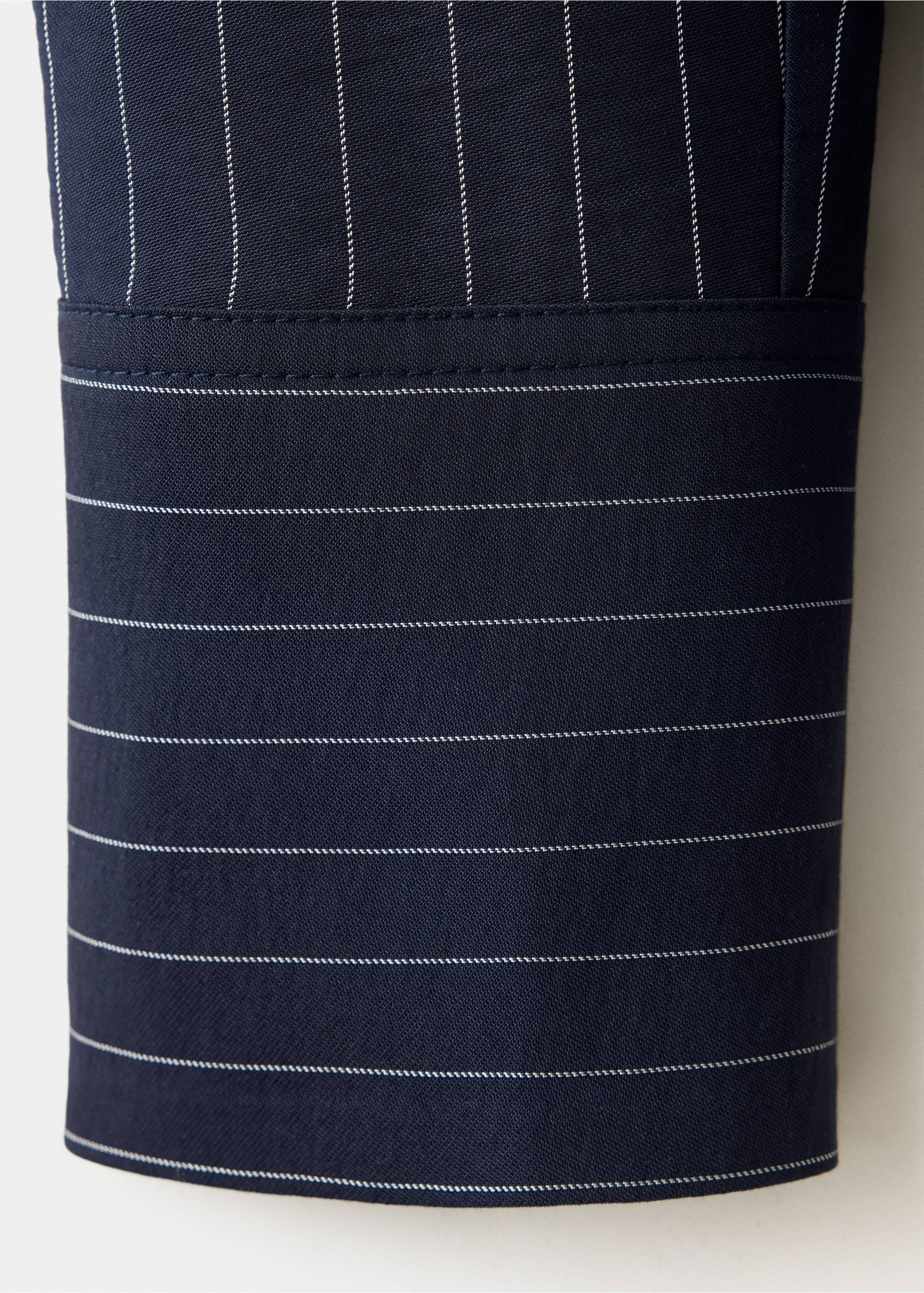 Modal pinstripe shirt - Details of the article 0, Navy. Ref: 37095853-00.