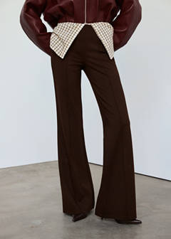 Straight seam leggings — Brown 1