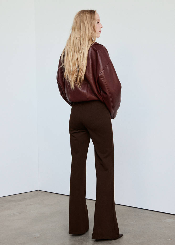Straight seam leggings — Brown