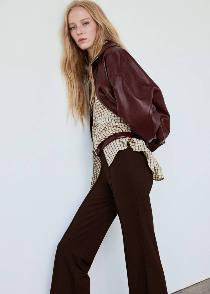 Straight seam leggings — Brown