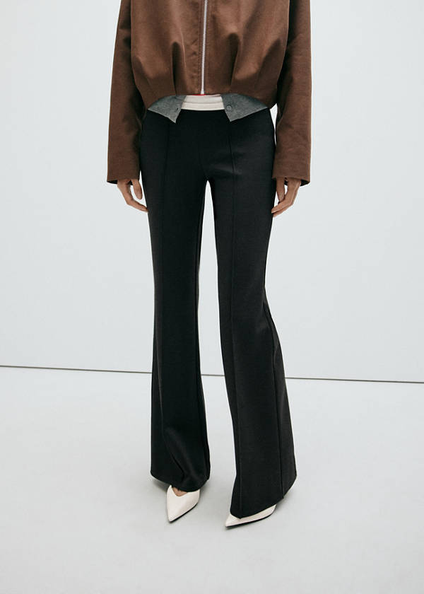Straight seam leggings — Black