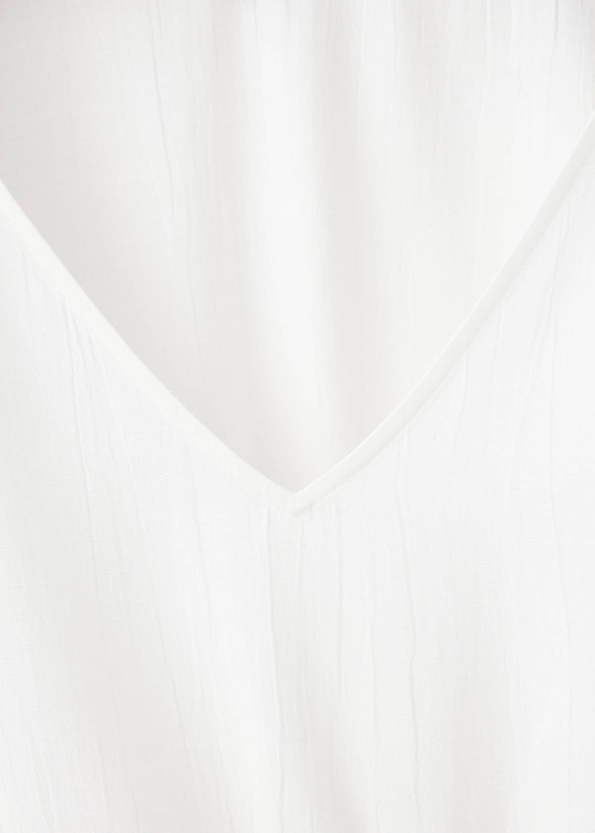 Textured blouse with puffed texture — Off White