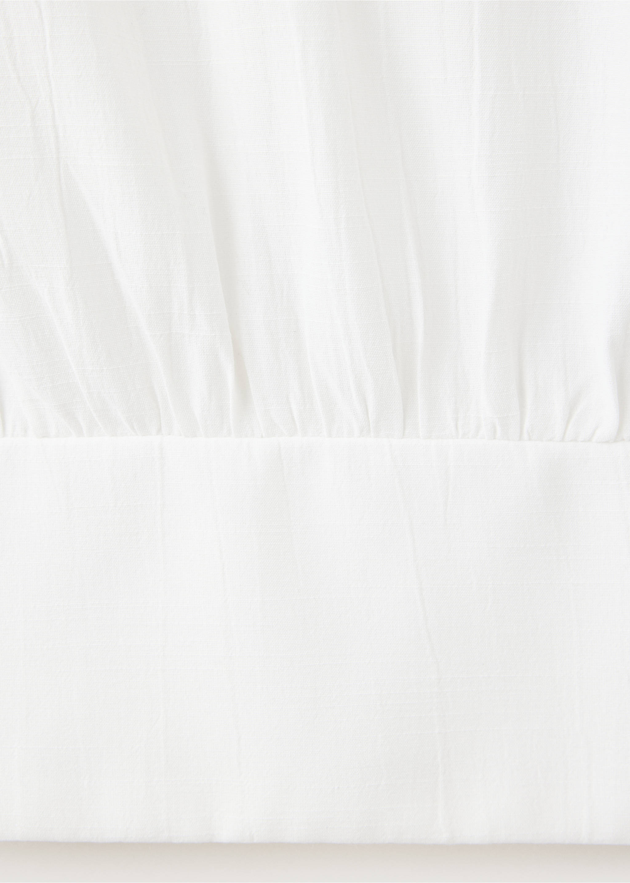 Textured blouse with puffed texture - Details of the article 0, Off White. Ref: 37095855-00.