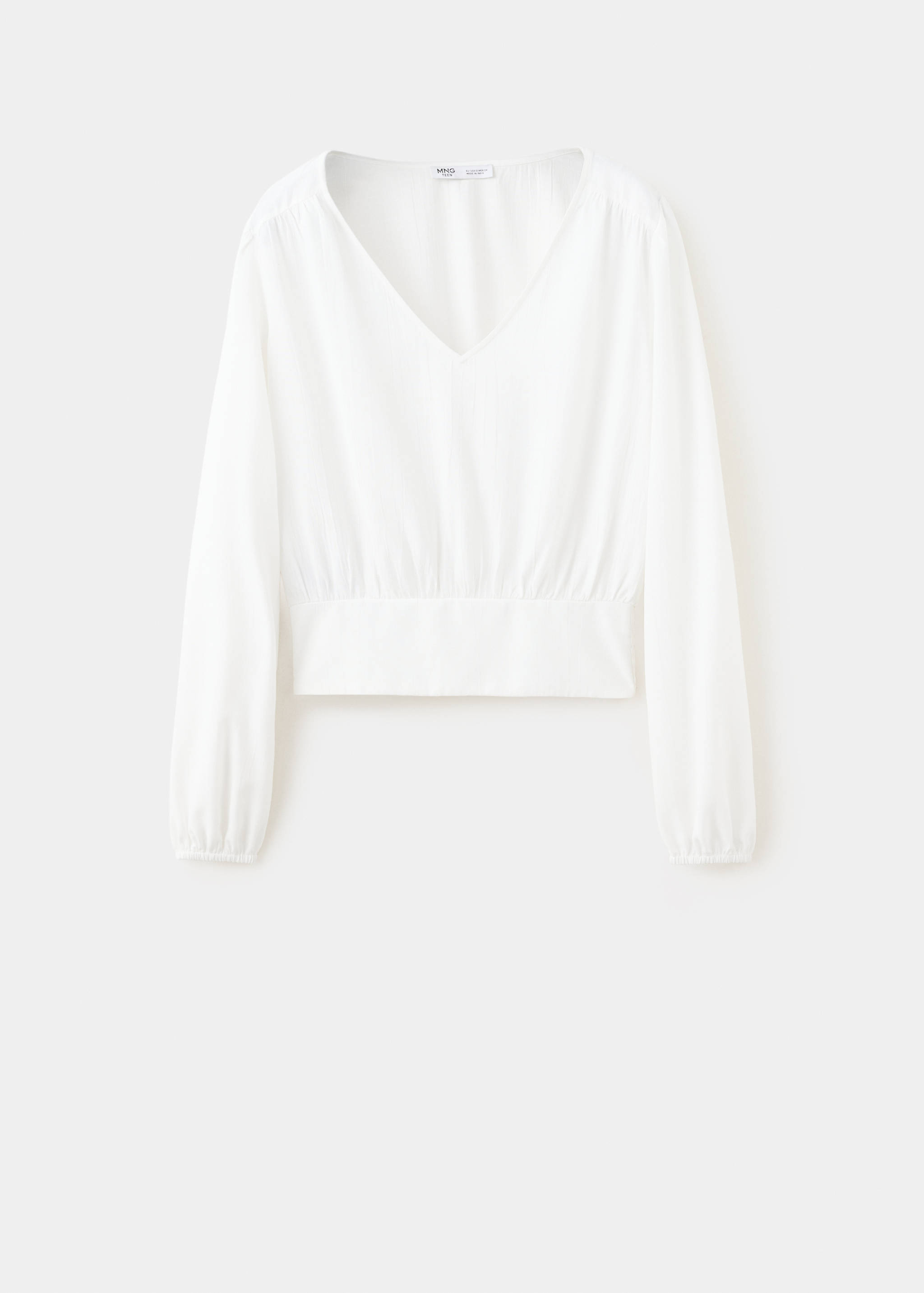 Textured blouse with puffed texture - Article without model