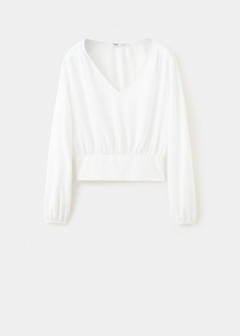 Textured blouse with puffed texture — Off White 5