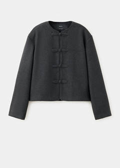 Straight jacket with toggle fastening — Charcoal 5