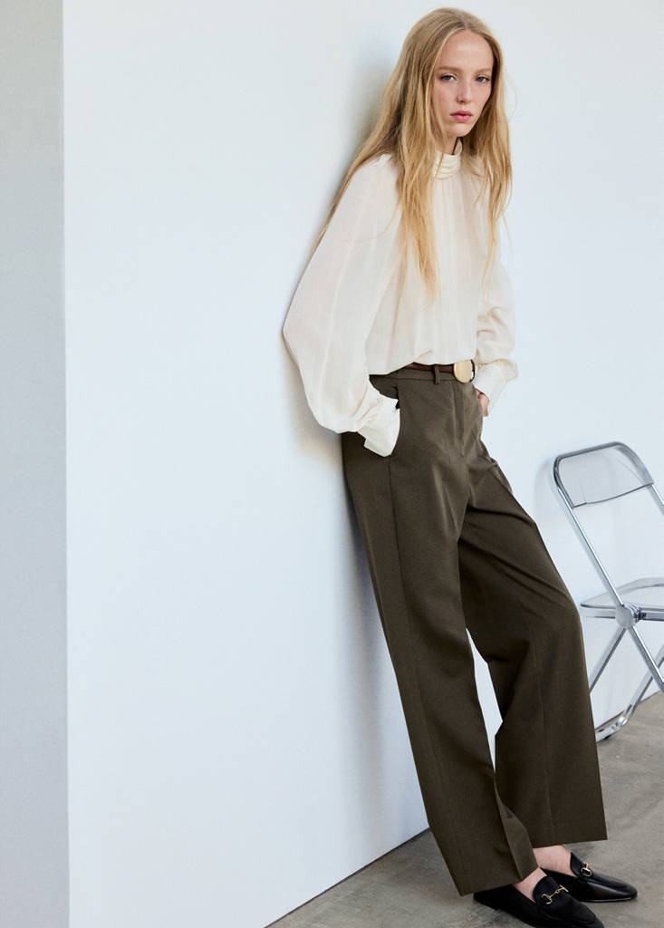 Straight suit trousers — Medium Green
