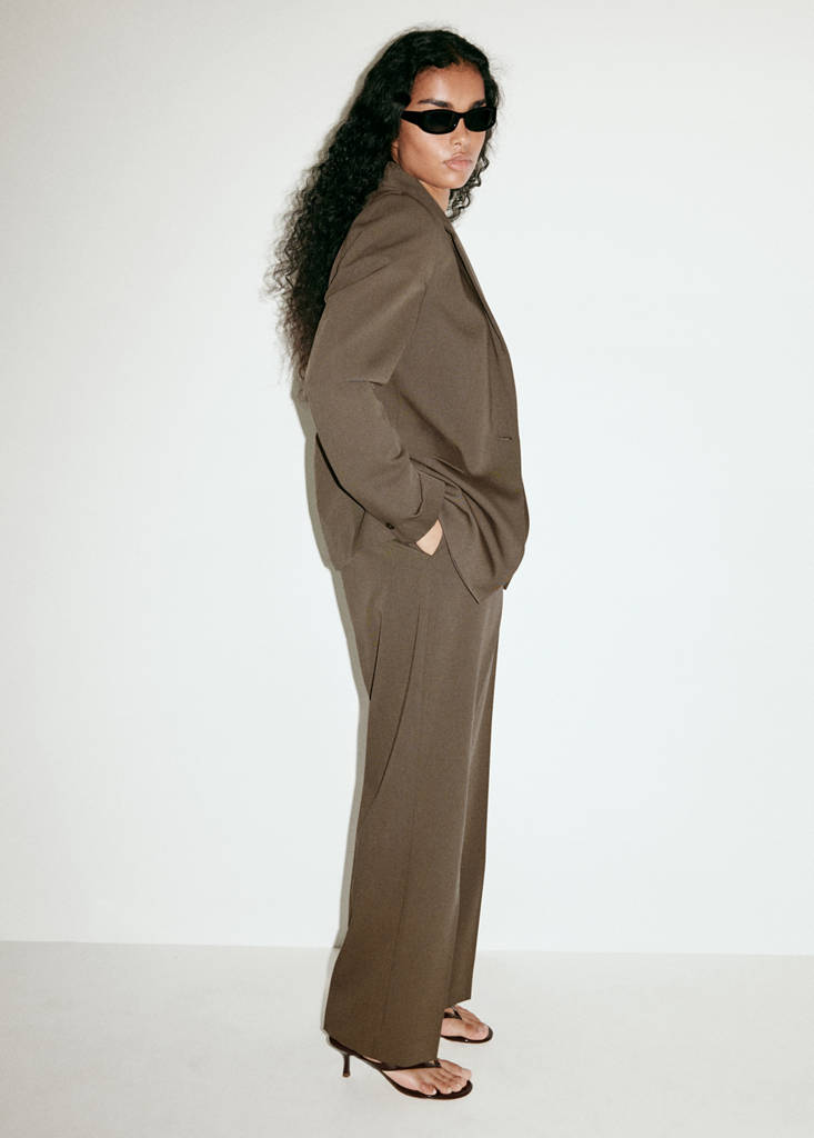Straight suit trousers — Medium Green