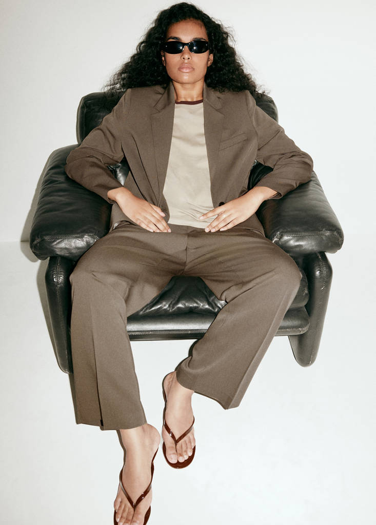 Straight suit trousers — Medium Green