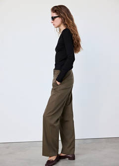 Straight suit trousers — Medium Green 15