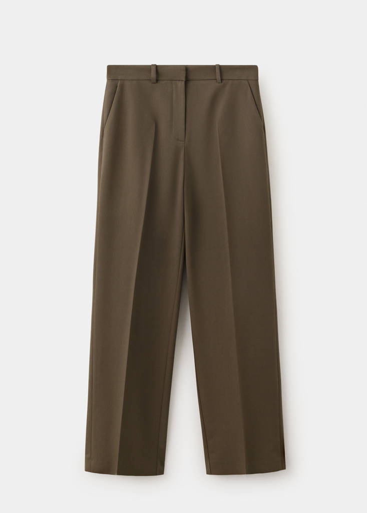 Straight suit trousers — Medium Green