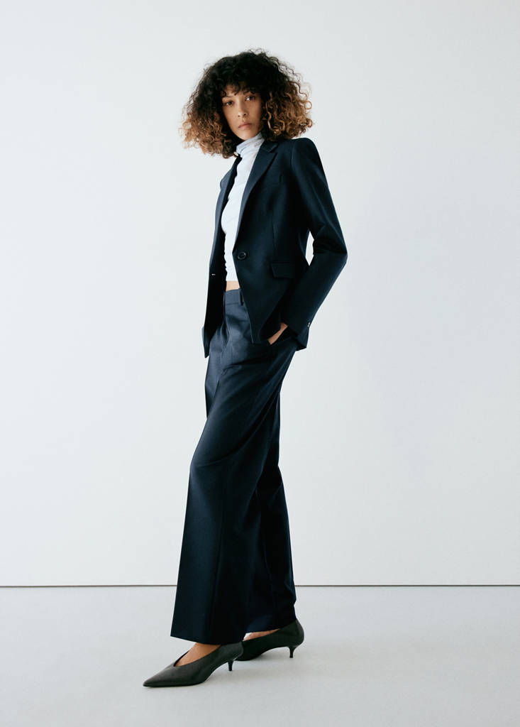 Straight suit trousers — Dark Navy