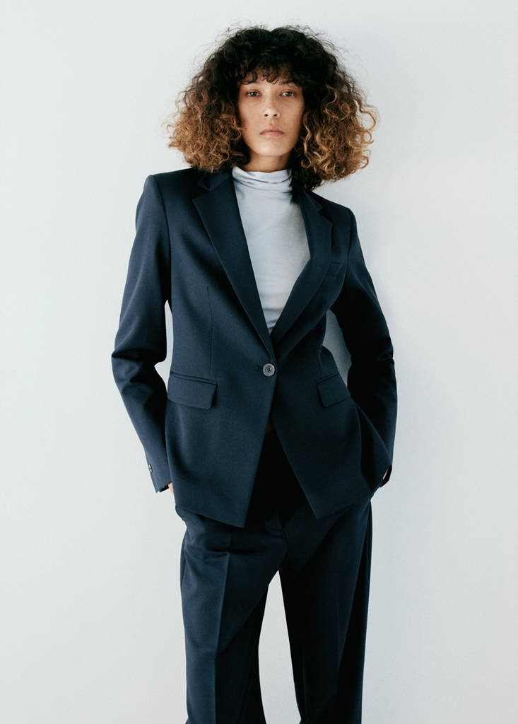 Straight suit trousers — Dark Navy