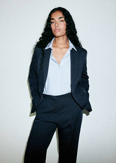 Straight suit trousers — Dark Navy 5