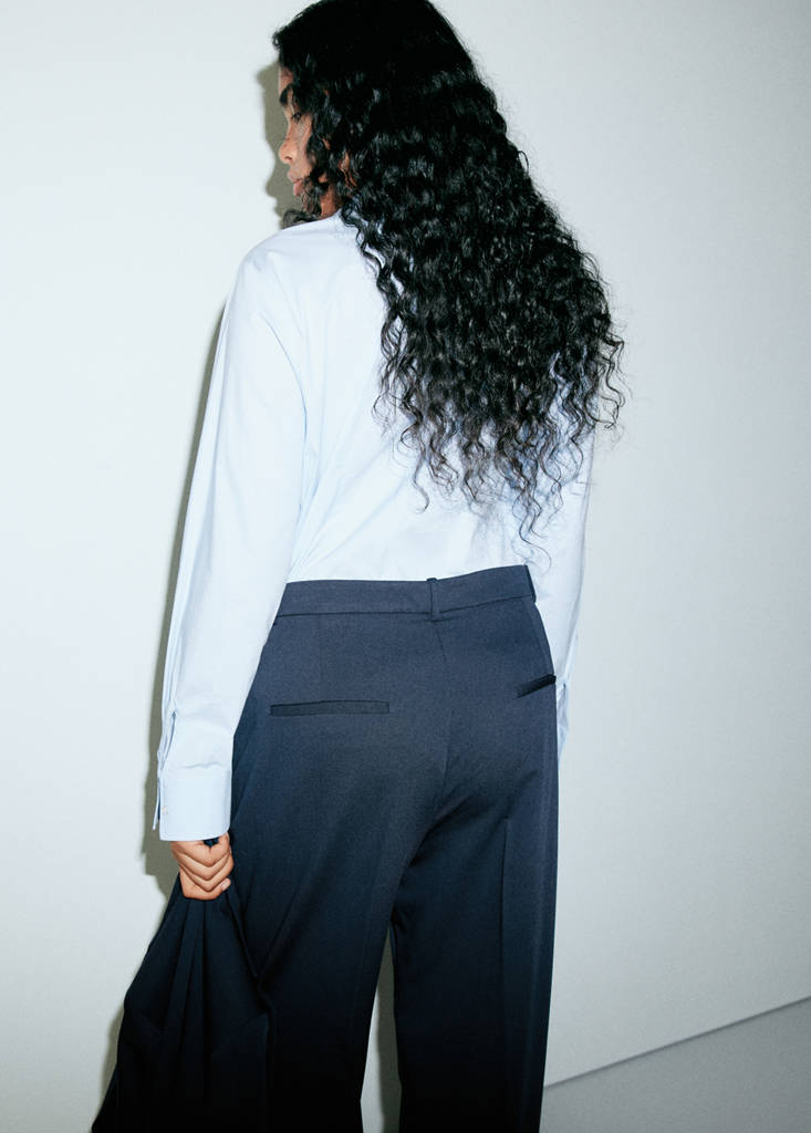 Straight suit trousers — Dark Navy