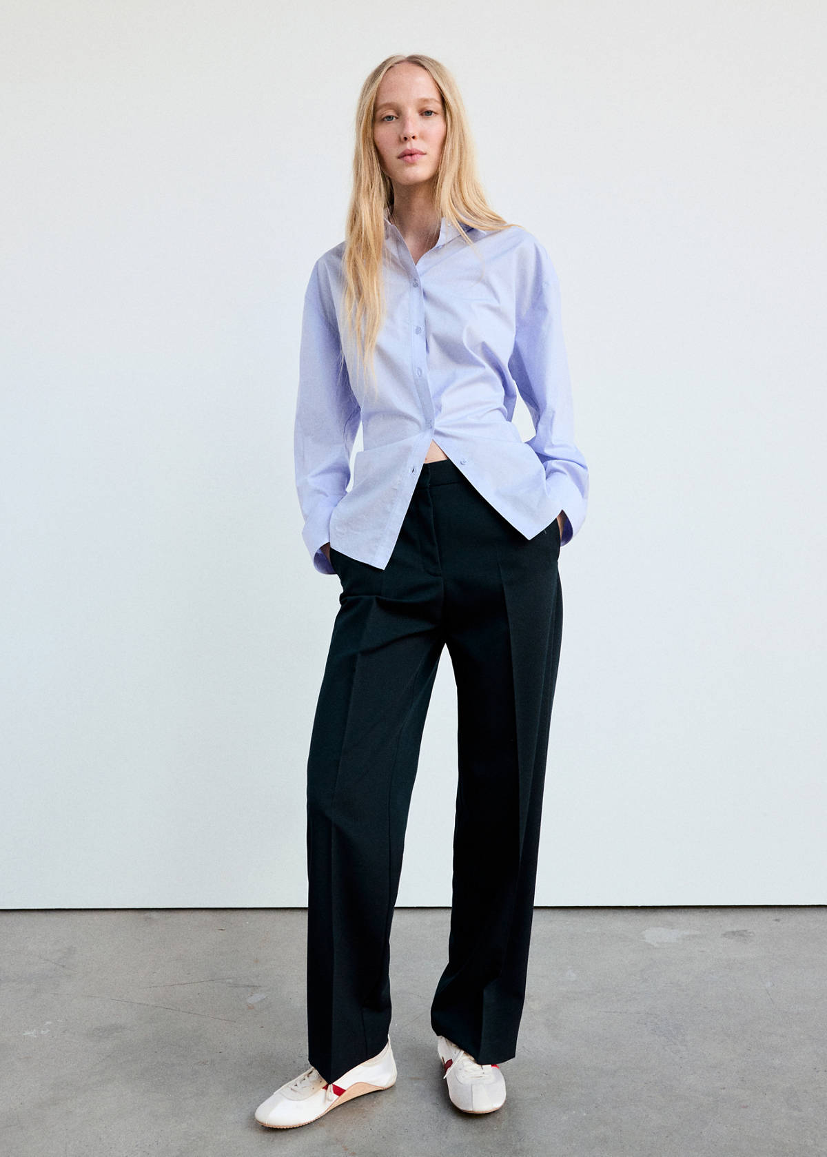 Straight suit trousers — Dark Navy