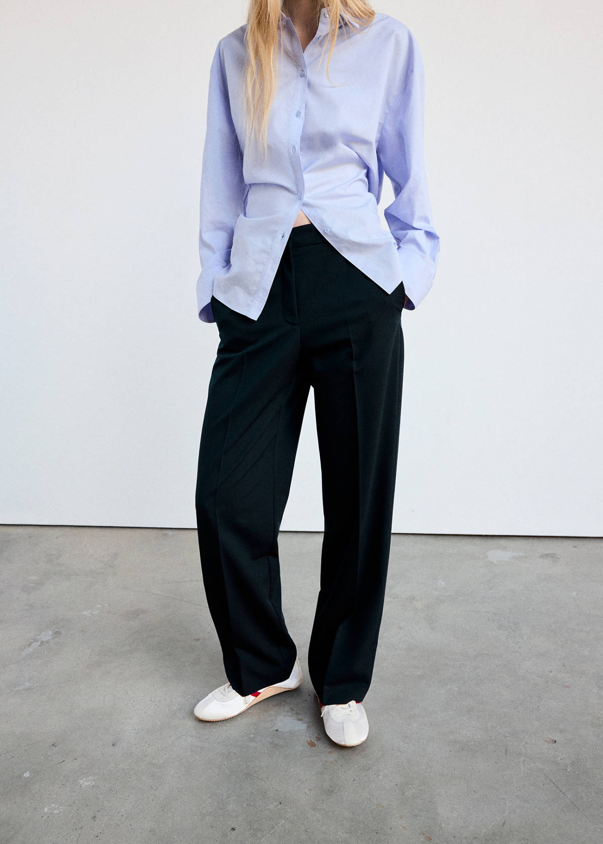 Straight suit trousers — Dark Navy