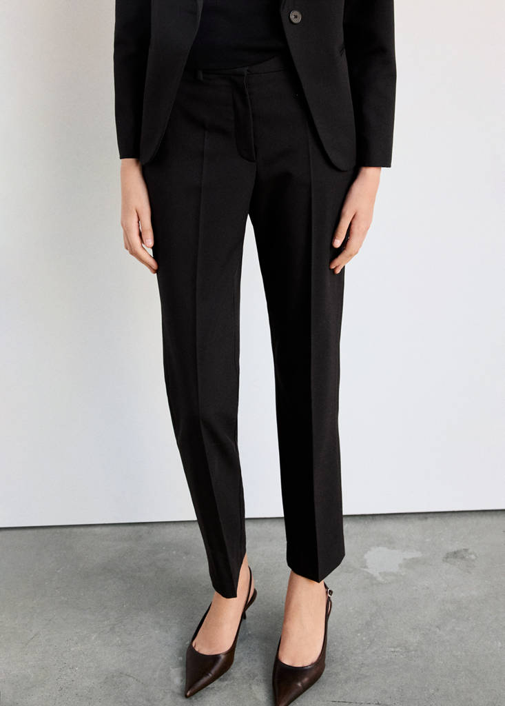 Straight suit trousers — Black