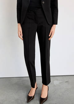 Straight suit trousers — Black 1