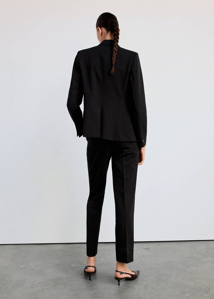 Straight suit trousers — Black