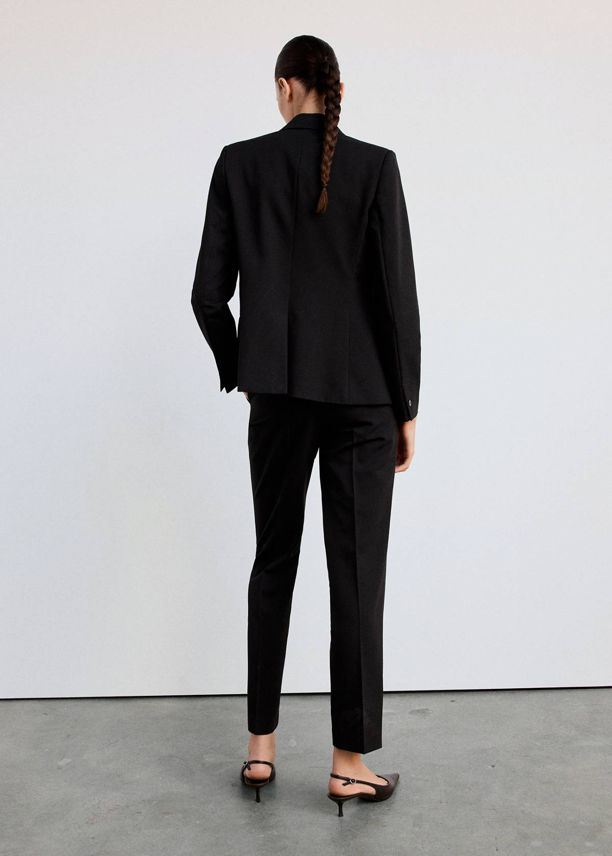 Straight suit trousers — Black