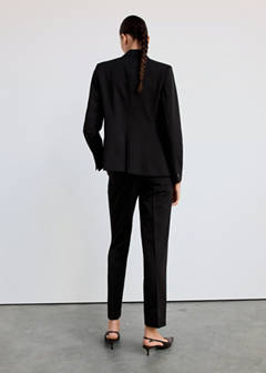 Straight suit trousers — Black 3