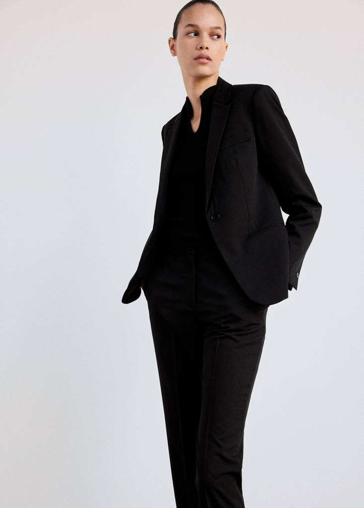 Straight suit trousers — Black