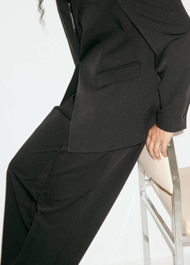 Straight suit trousers — Black