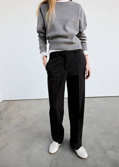 Straight suit trousers — Black 12