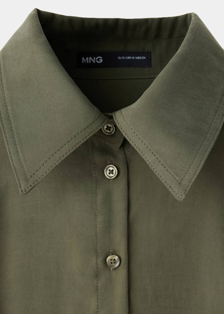 Modal shirt dress — Khaki