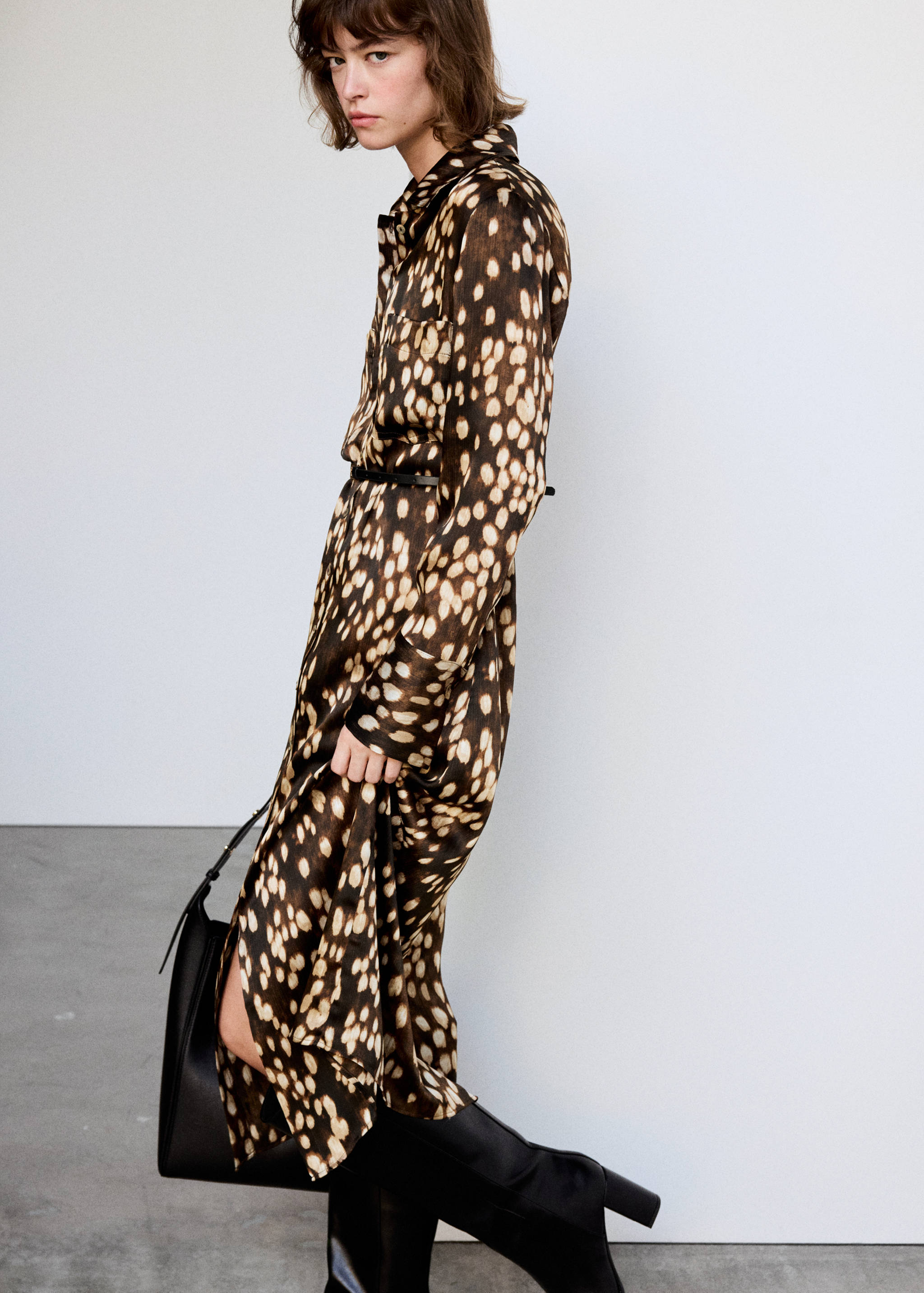 Vestido camisero estampado - Detalle del artículo 1