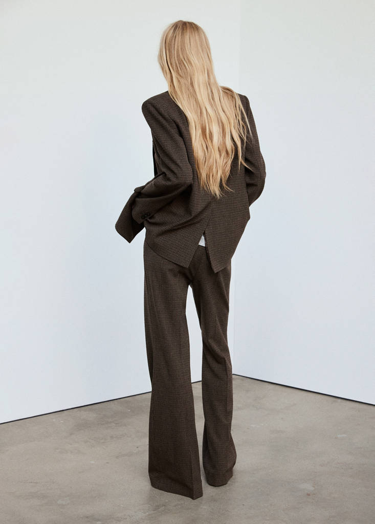 Houndstooth suit trousers — Chocolate