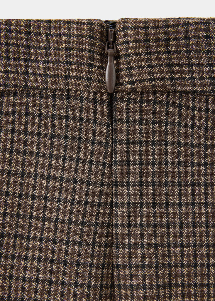Houndstooth suit trousers — Chocolate