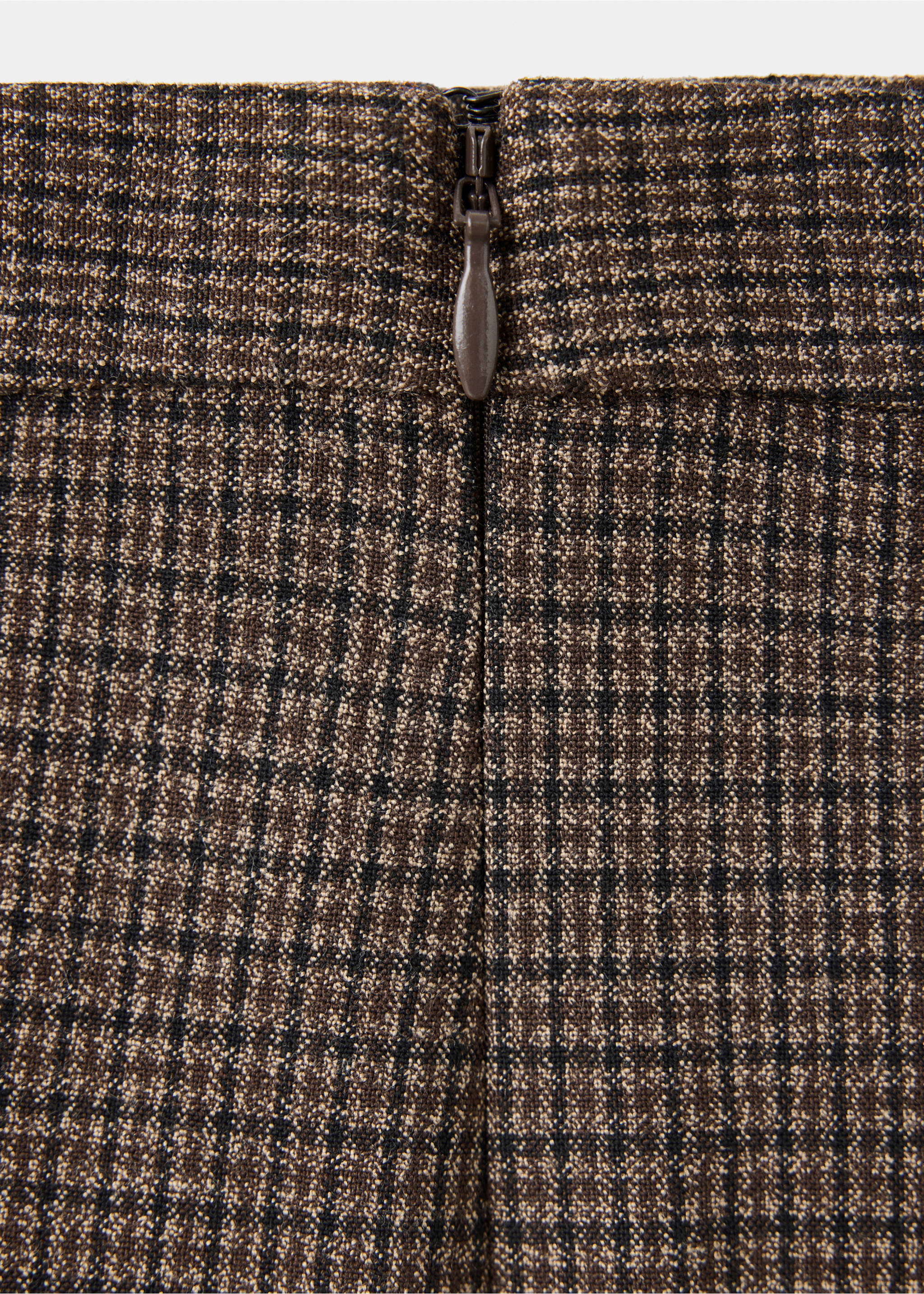 Pantalon de costume en pied-de-poule - Détail de l'article 8, Chocolat. Ref: 37095864-00.