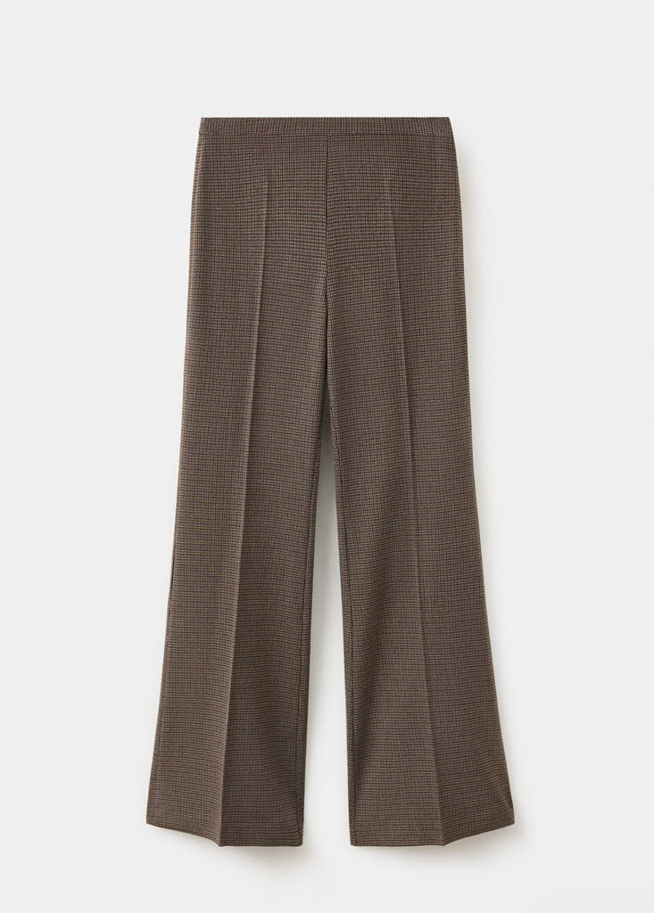 Houndstooth suit trousers — Chocolate