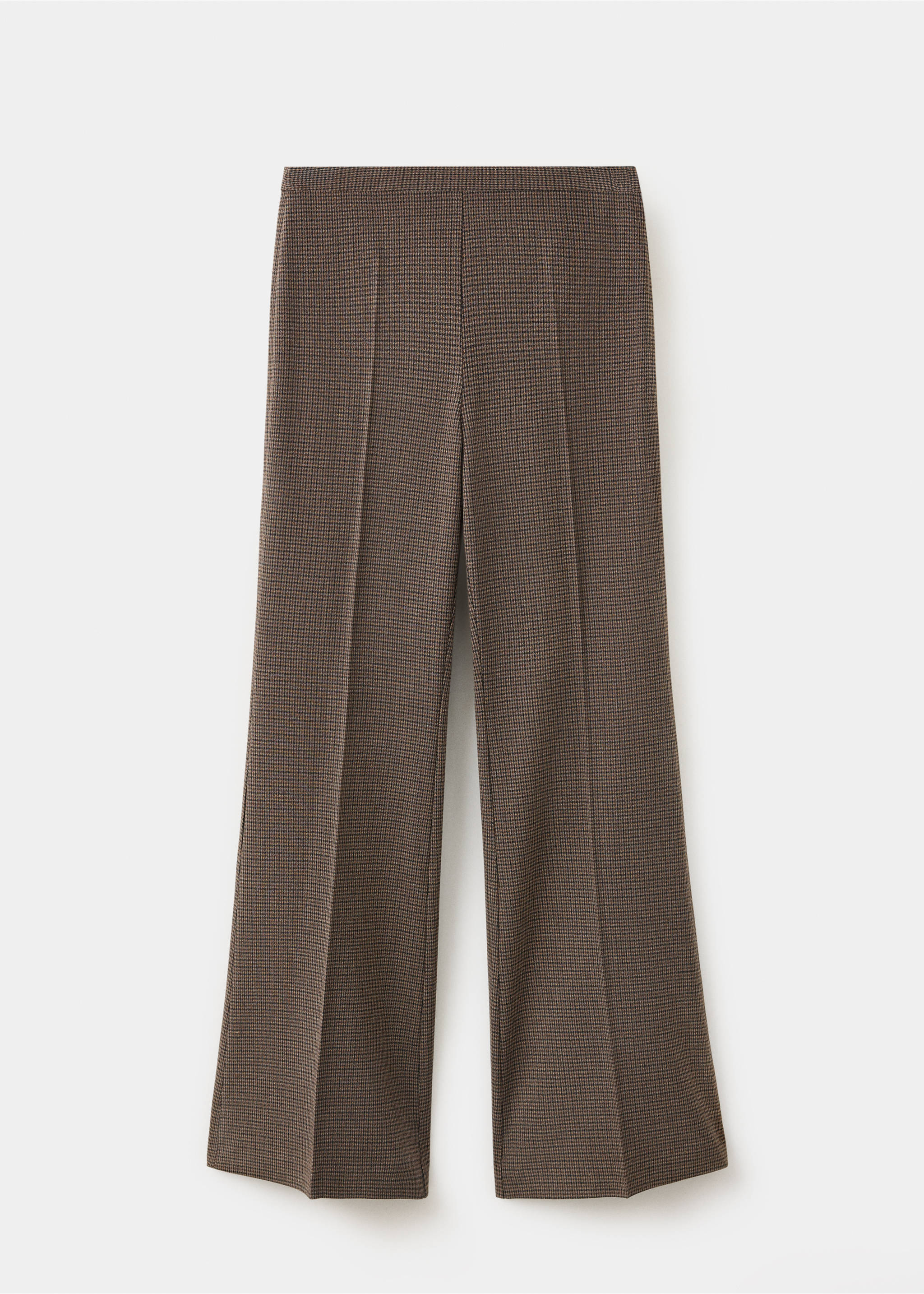 Pantalon de costume en pied-de-poule - Article sans modèle, Chocolat. Ref: 37095864-00.