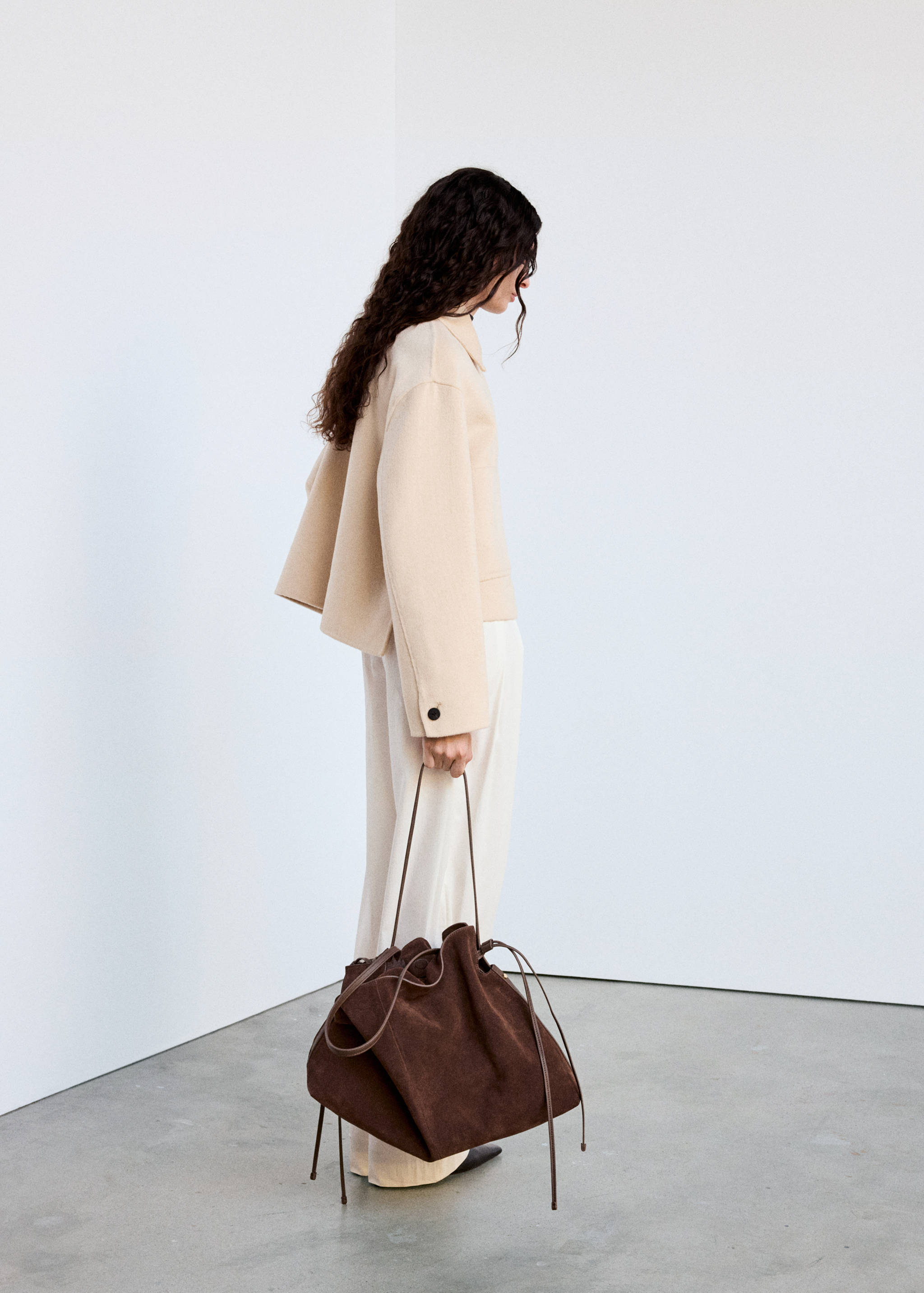 Cropped wool-blend jacket with patch pockets - Reverse of the article