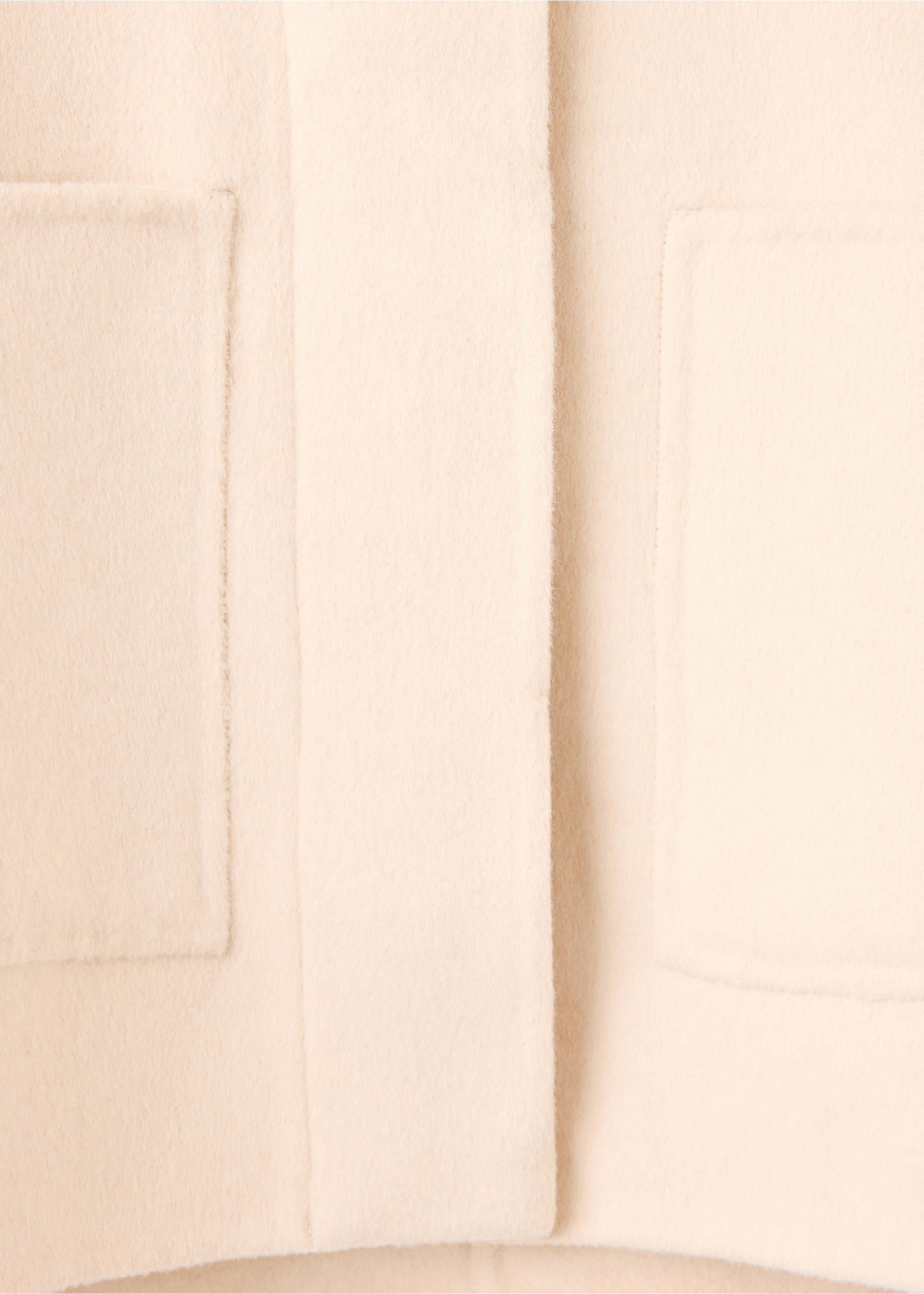 Cropped wool-blend jacket with patch pockets - Details of the article 0, Ecru. Ref: 37095865-00.