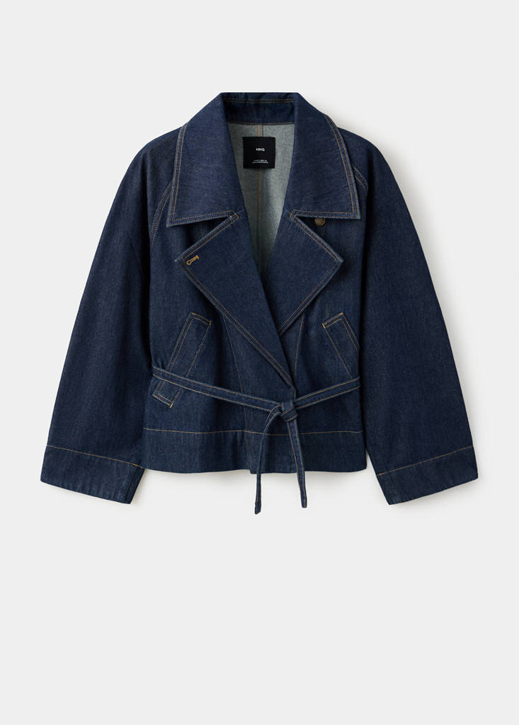 Belt denim trench - thumbnail 4