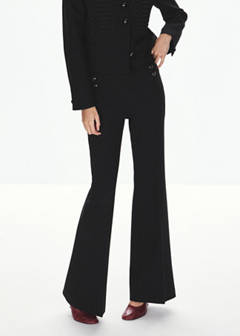 Tailored trousers with frog fastening detail — Black 1