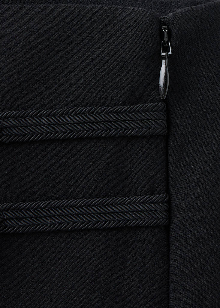 Tailored trousers with frog fastening detail — Black