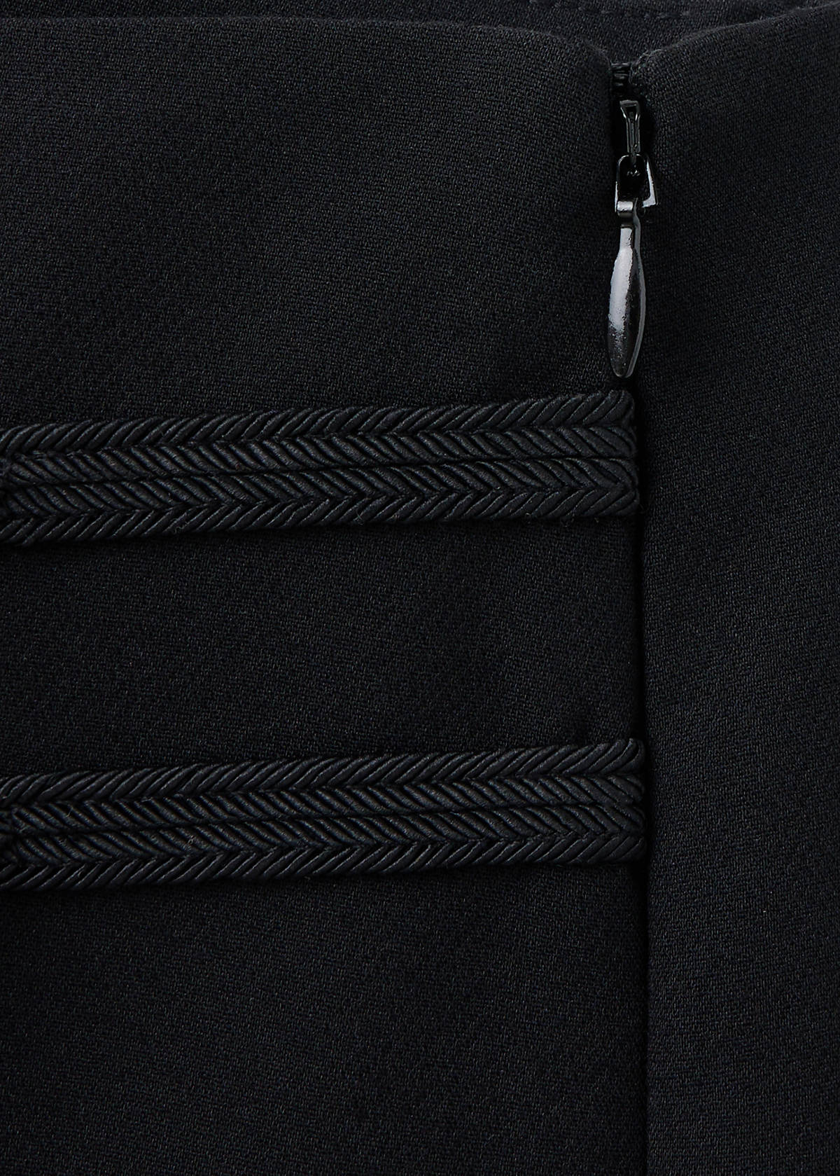 Tailored trousers with frog fastening detail — Black