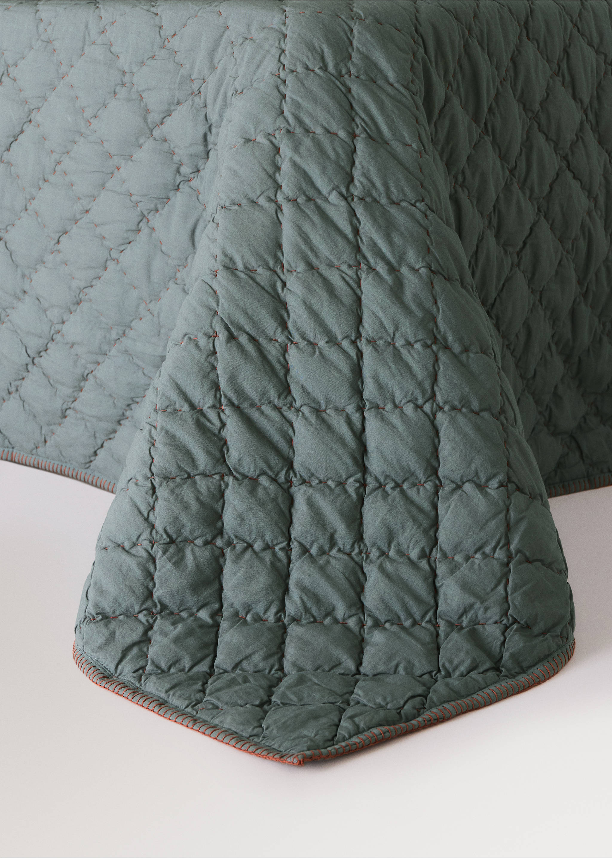Children's duvet, 100% cotton, diamond pattern, for 90/105 cm bed - Details of the article 7, Forest Green. Ref: 37095871-00.