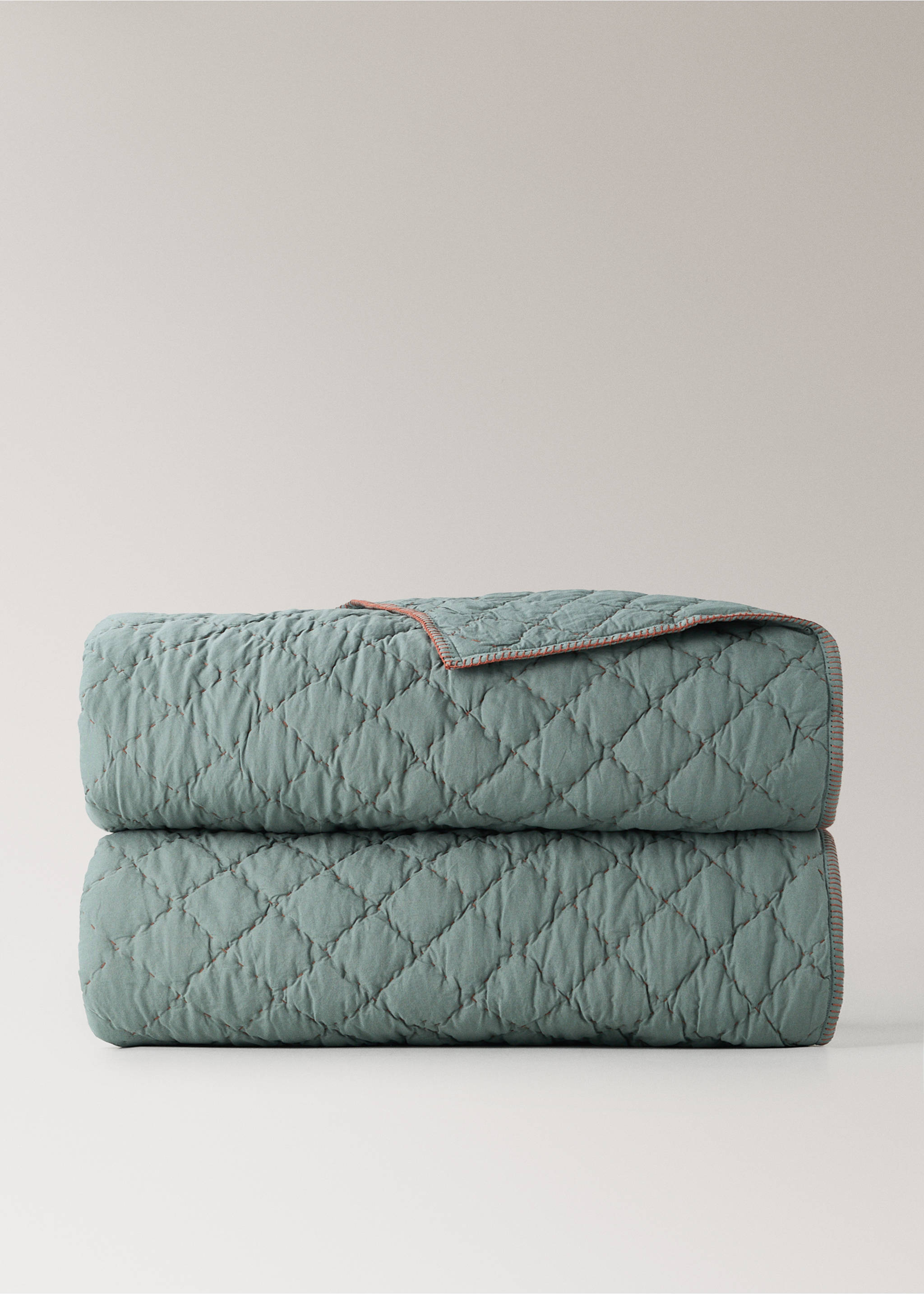 Children's duvet, 100% cotton, diamond pattern, for 90/105 cm bed - Article without model, Forest Green. Ref: 37095871-00.