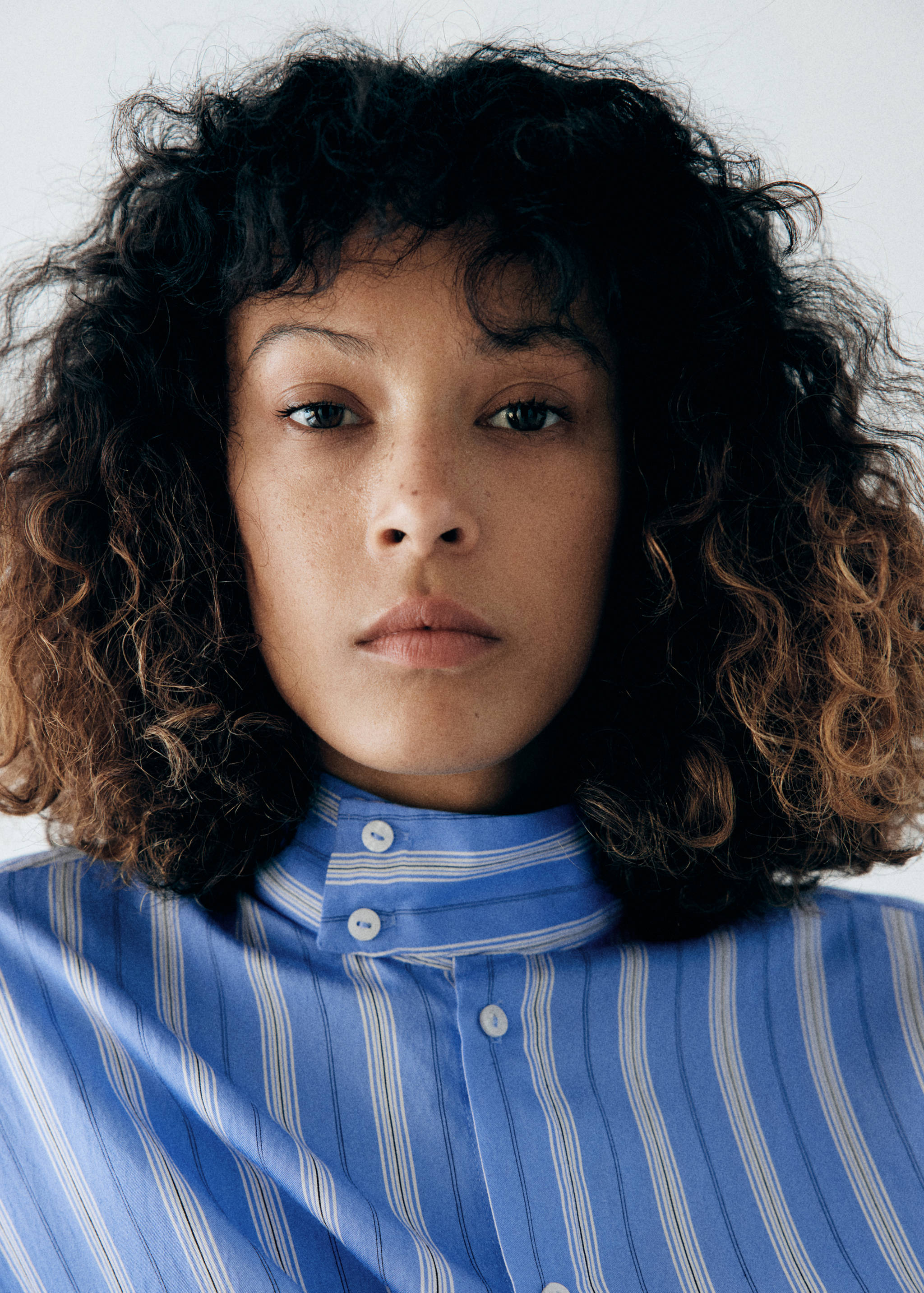 Chemise rayée à col montant - Détail de l'article 1