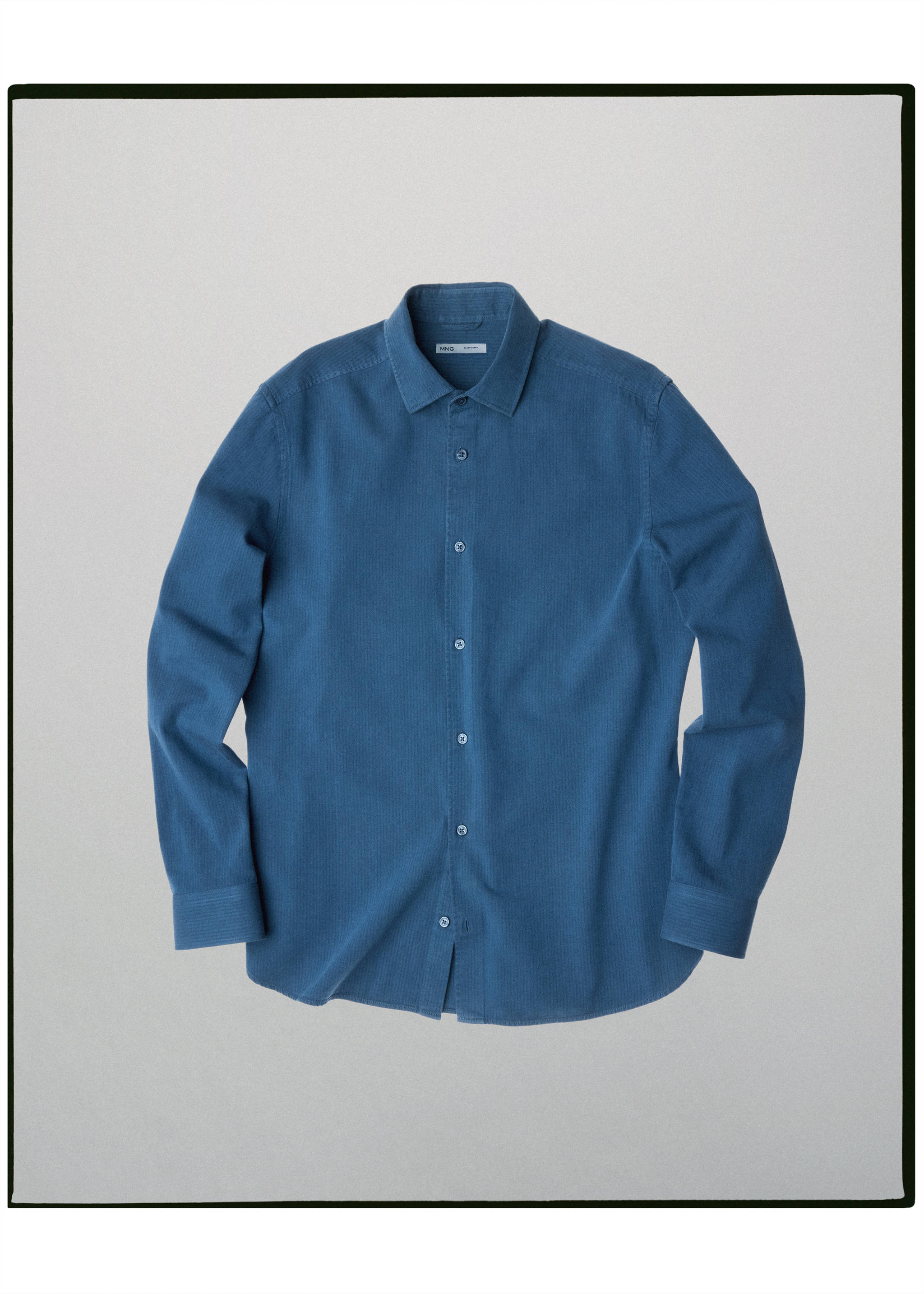 100% cotton denim shirt - Article without model, Deep Dark Blue. Ref: 37095875-00.
