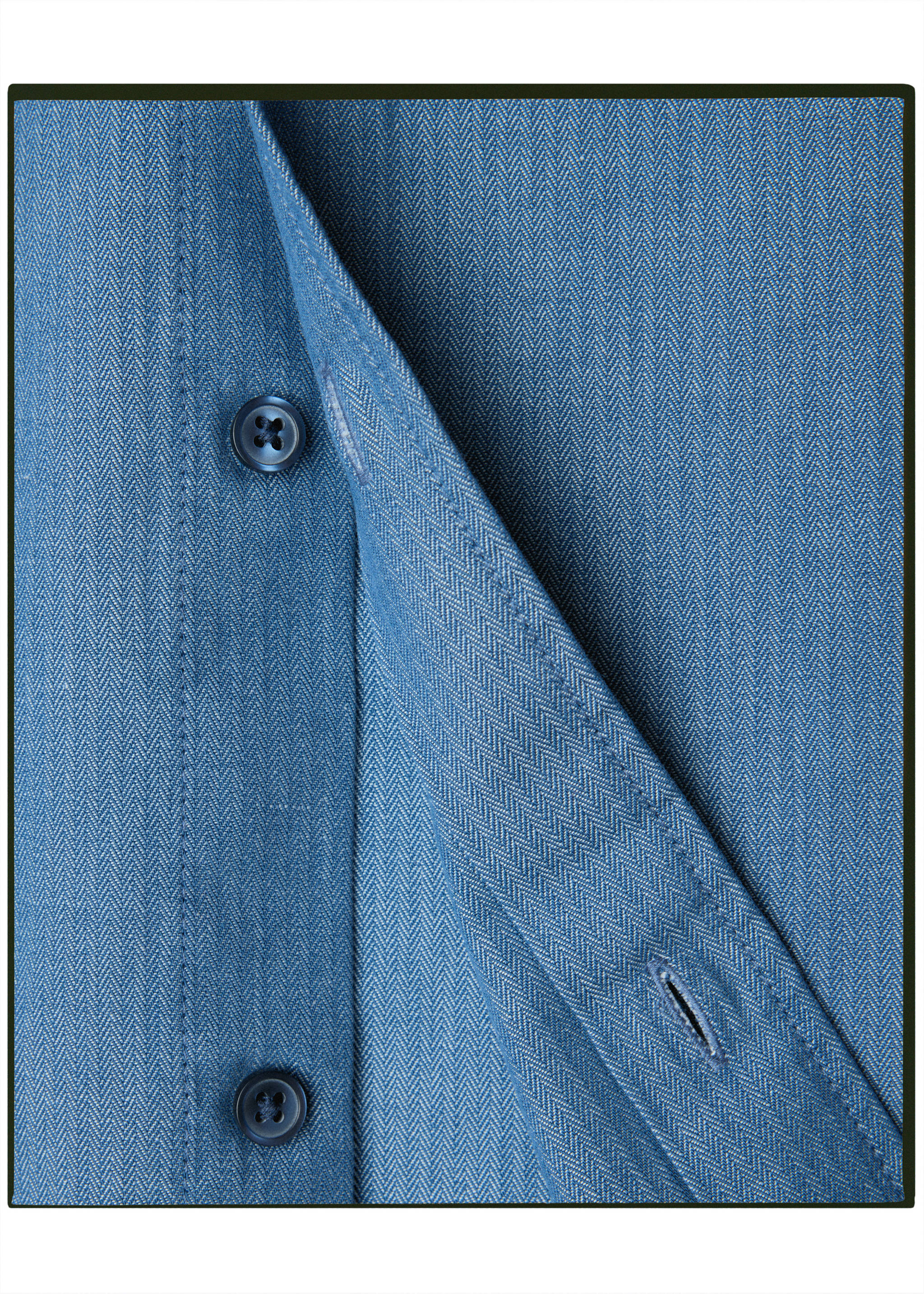 100% cotton denim shirt - Details of the article 0, Light Blue. Ref: 37095875-00.