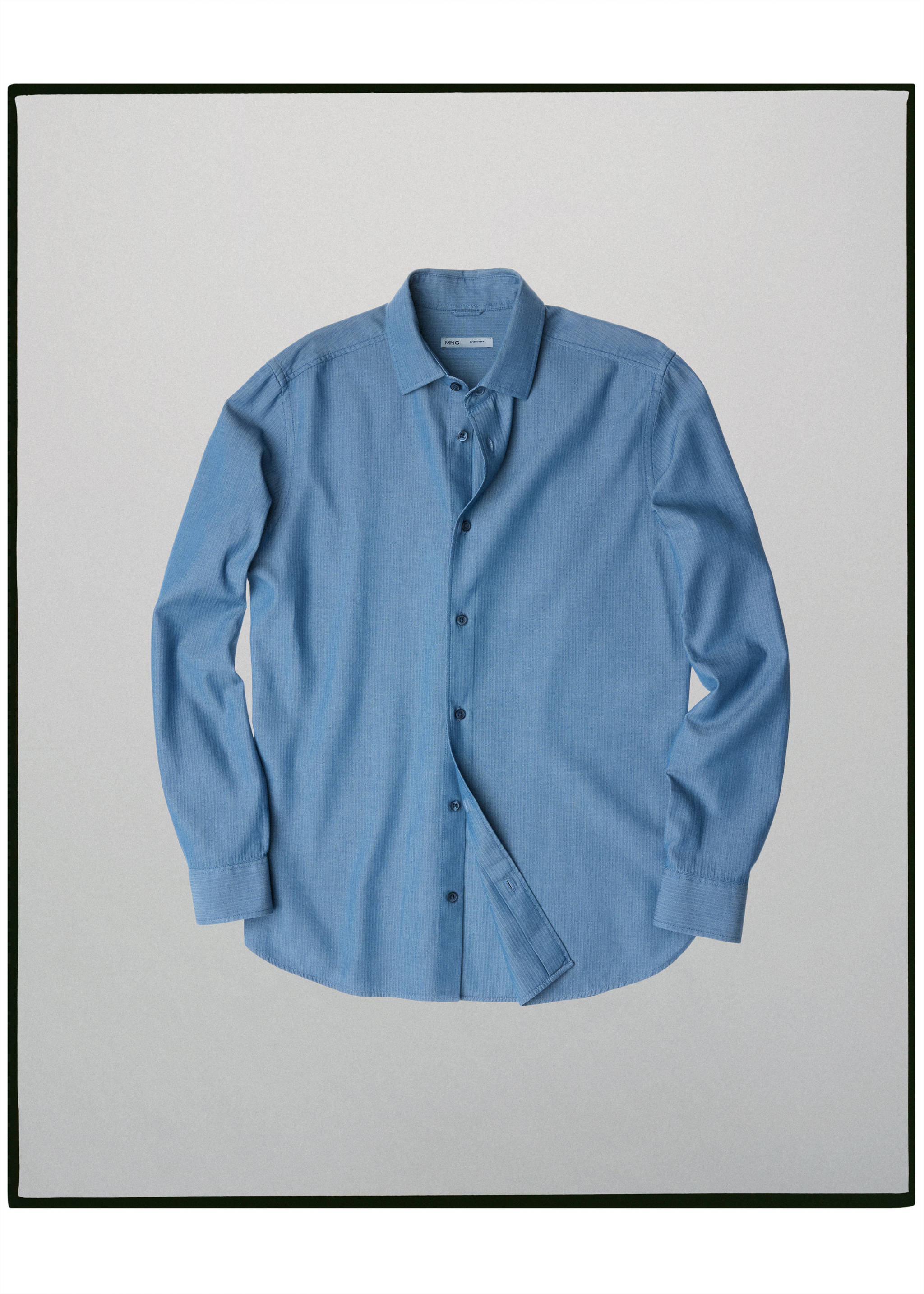 100% cotton denim shirt - Article without model, Light Blue. Ref: 37095875-00.