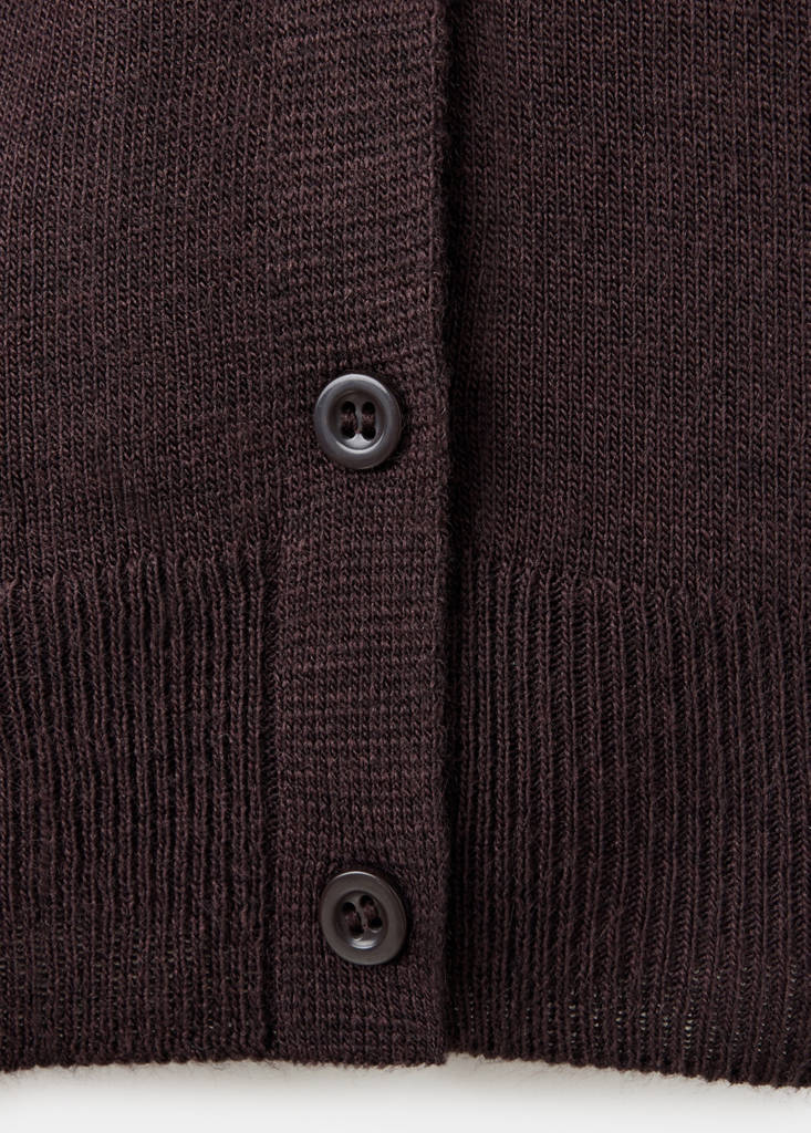 Halter-neck knit top — Brown