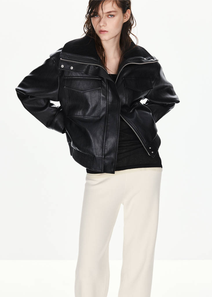 Fine-knit straight-fit trousers — Ecru